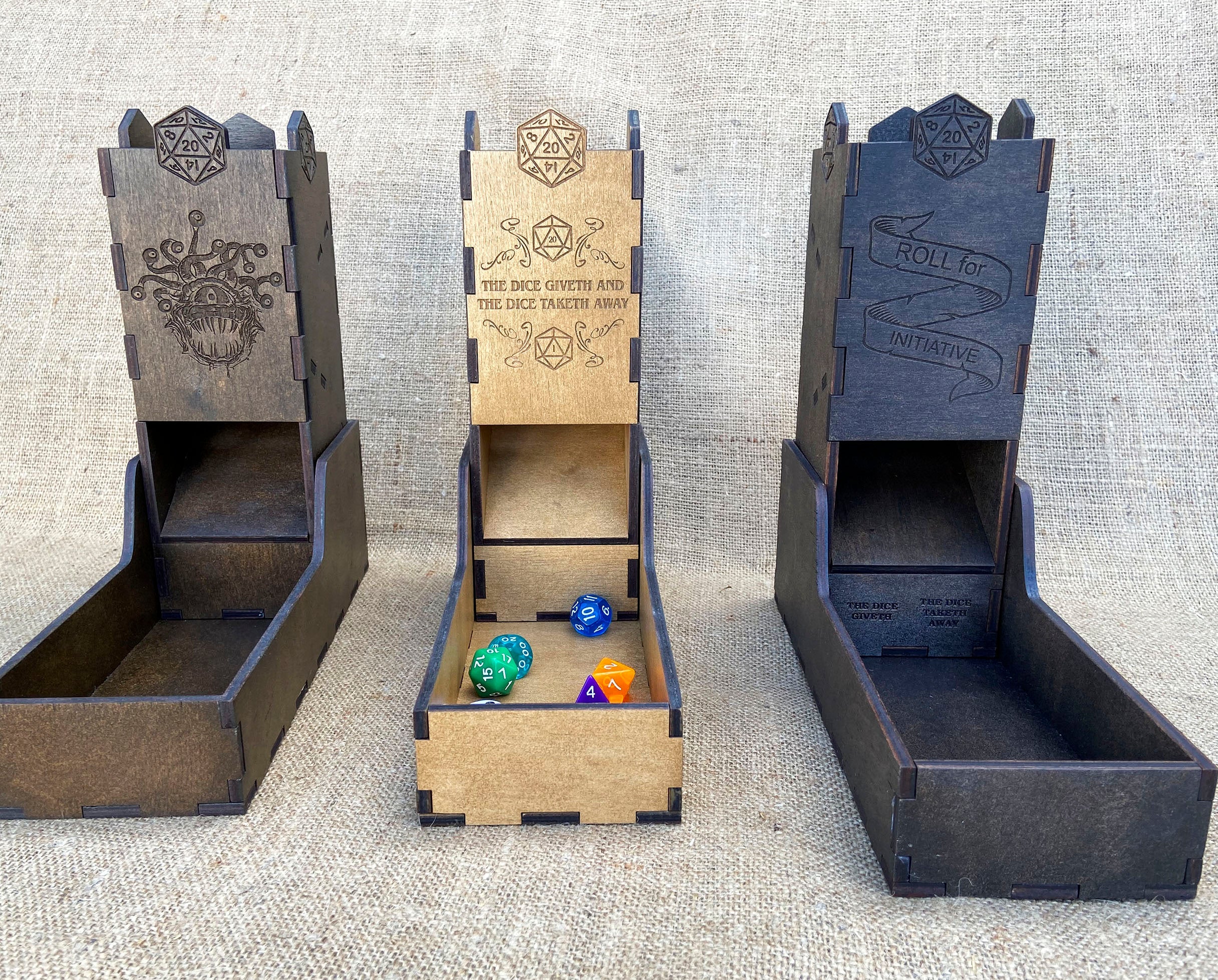 Custom dice tower and tray wood, Dice towers - GravisCup