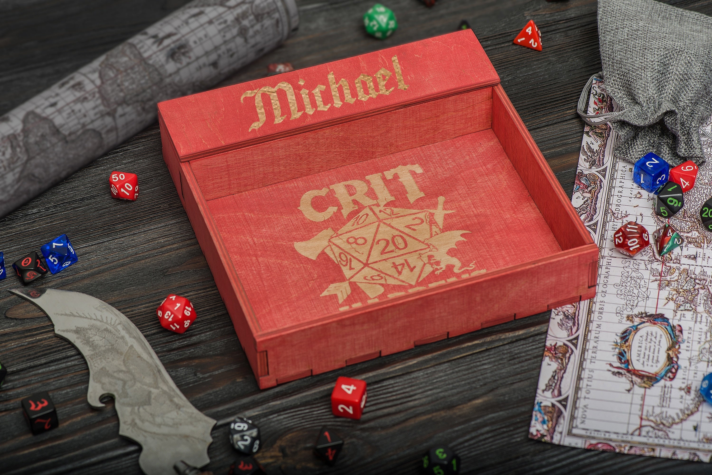 Dice rolling tray and storage dice box for RPG, Dice boxes and trays - GravisCup