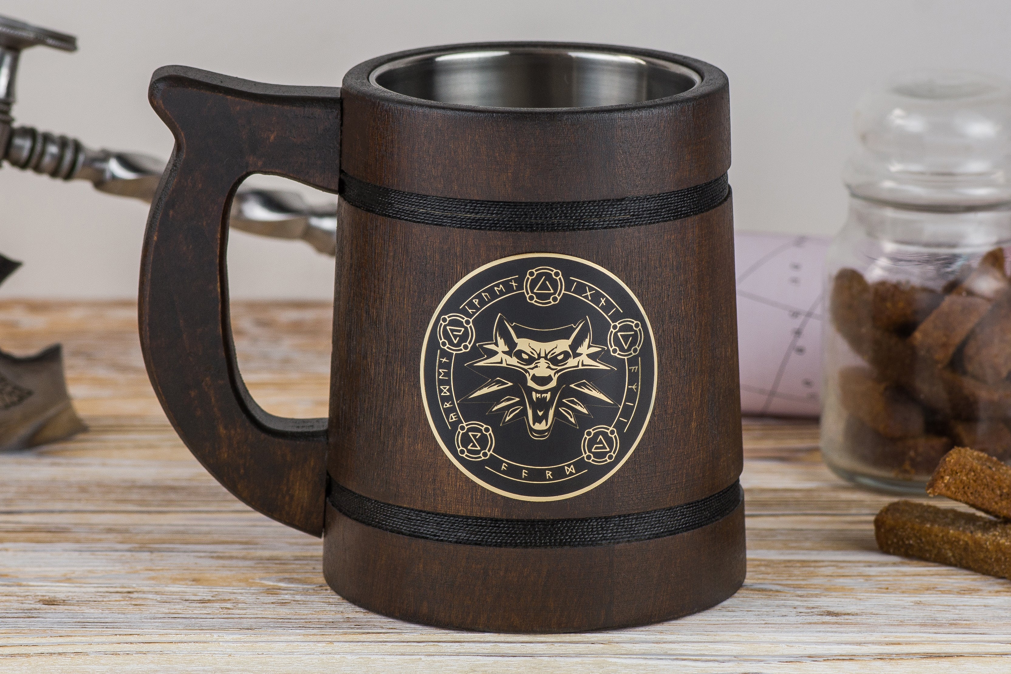 Witcher Medallion handmade mug, Witcher mugs - GravisCup