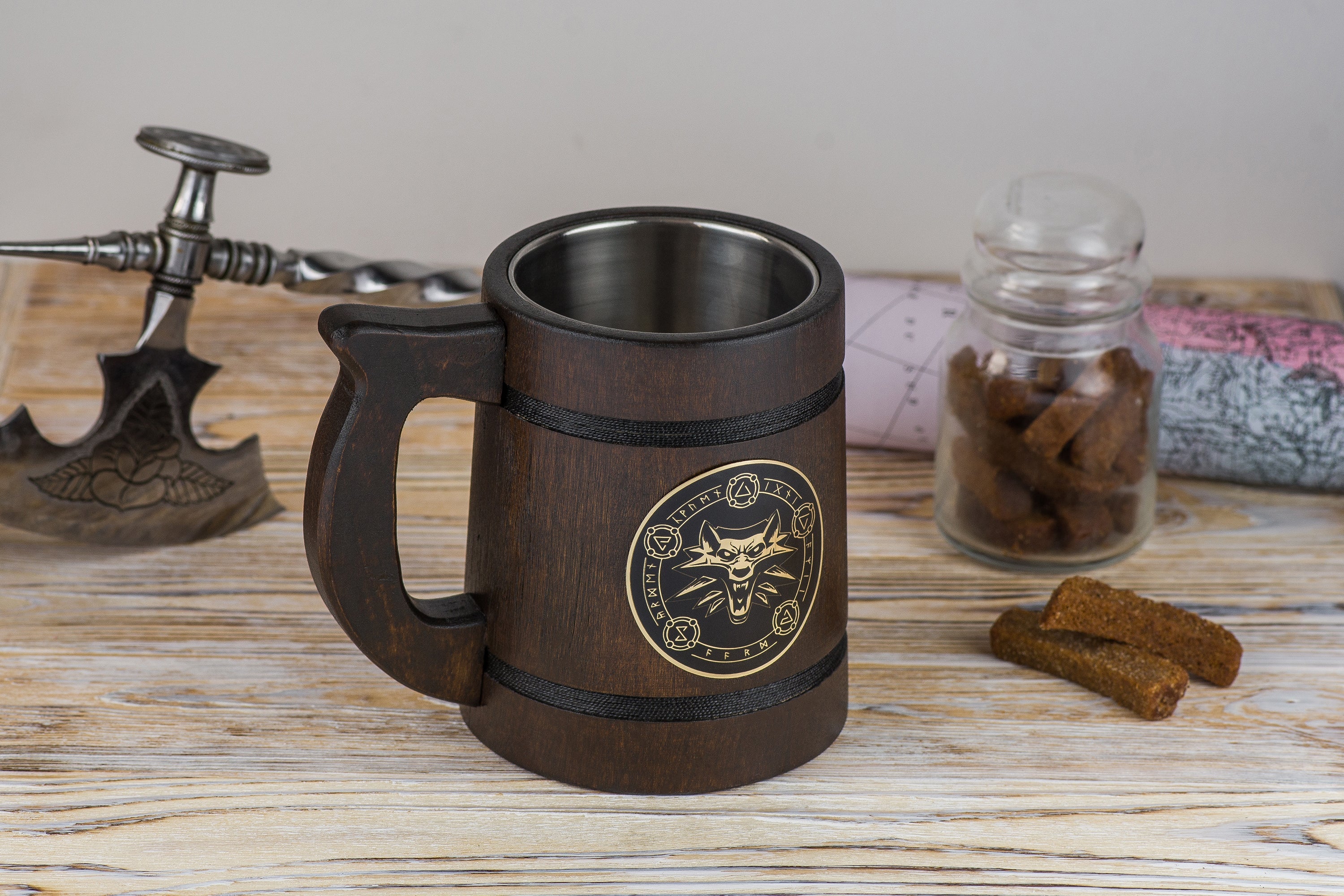 Witcher Medallion handmade mug, Witcher mugs - GravisCup