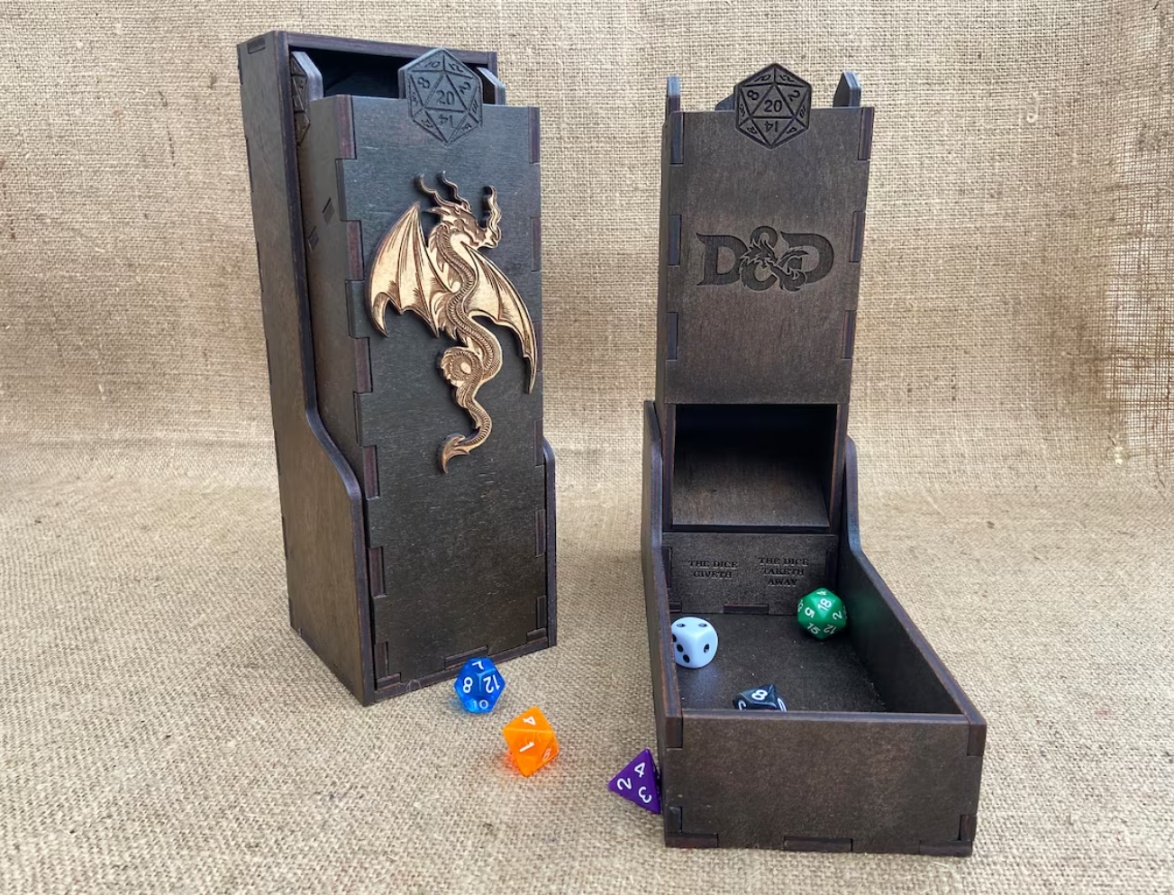 Dice tower wood, Dnd dice tower and tray, Dice towers - GravisCup