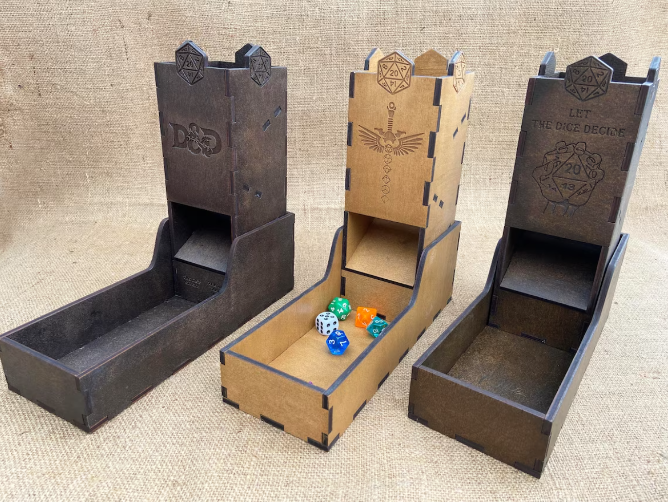 Dice tower wood, Dnd dice tower and tray, Dice towers - GravisCup