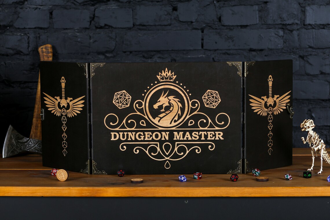 Dungeon master screen wood magnetic, Viking dnd dm screen, Bestseller, Dungeon master screens - GravisCup