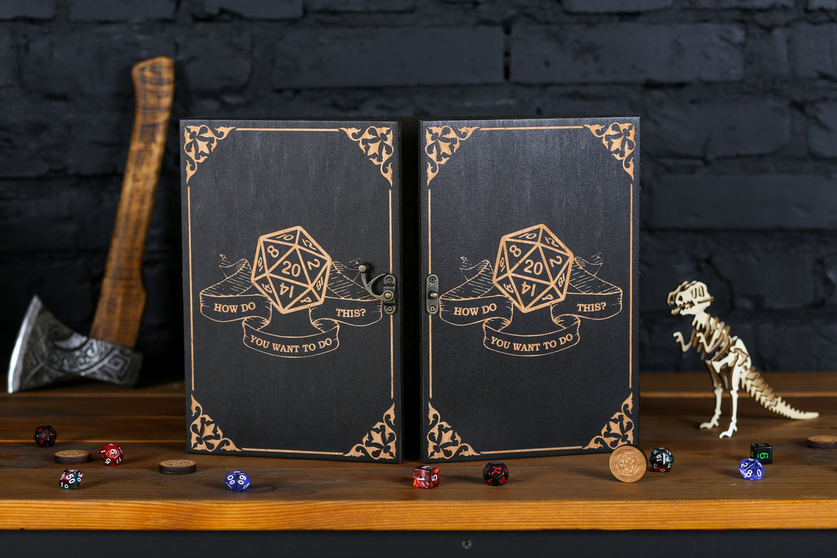 Dm Shield DM screen, Handcrafted Dungeon Master wooden screen | GravisCup