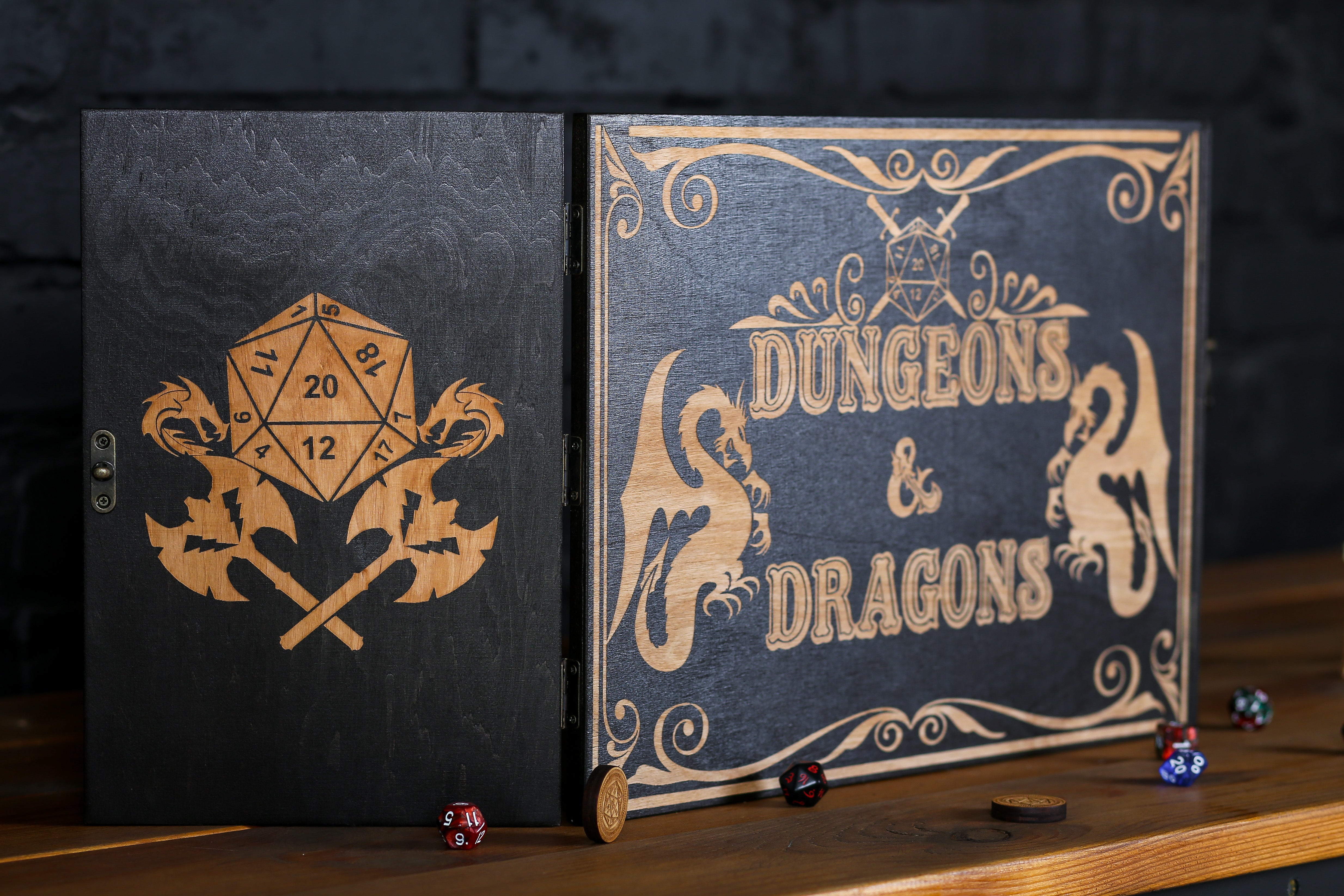 Copy of DM screen, Handcrafted Dungeon Master wooden screen, Dungeon master screens - GravisCup