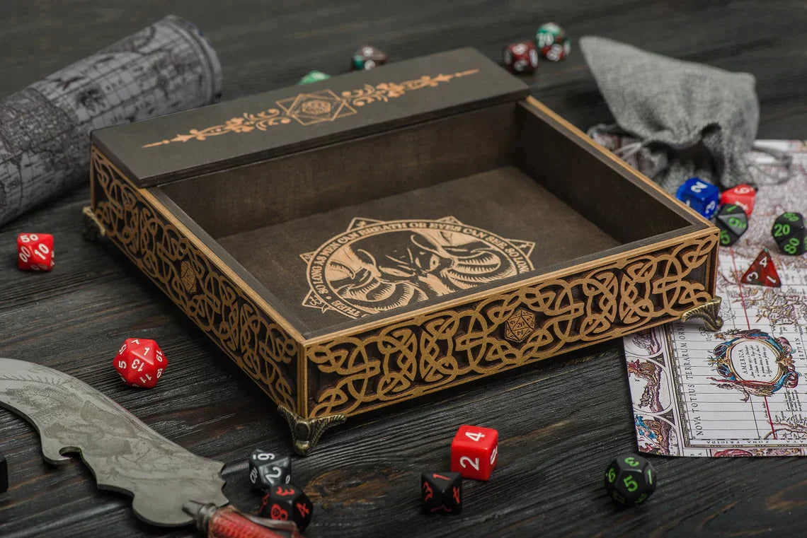 Dice Box Roler Dice rolling tray and storage dice box | GravisCup