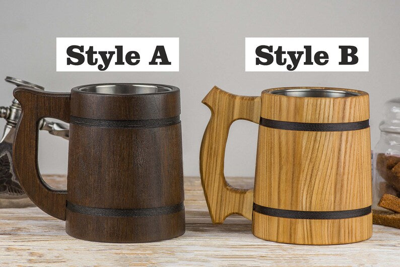 Dungeon Master personalized wooden mug, DND Mugs - GravisCup